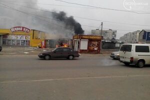В результате обстрела зафиксировано несколько очагов пожара