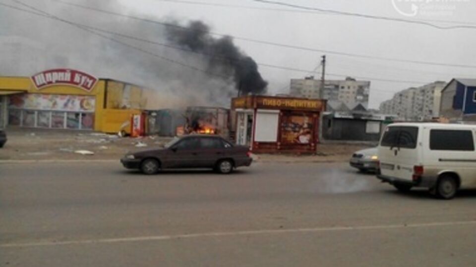 В результате обстрела зафиксировано несколько очагов пожара