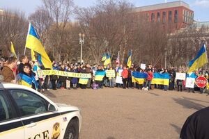 Протесты против Путина состоялись и в США