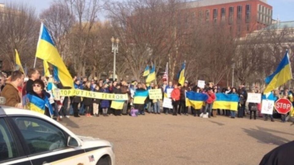 Протесты против Путина состоялись и в США