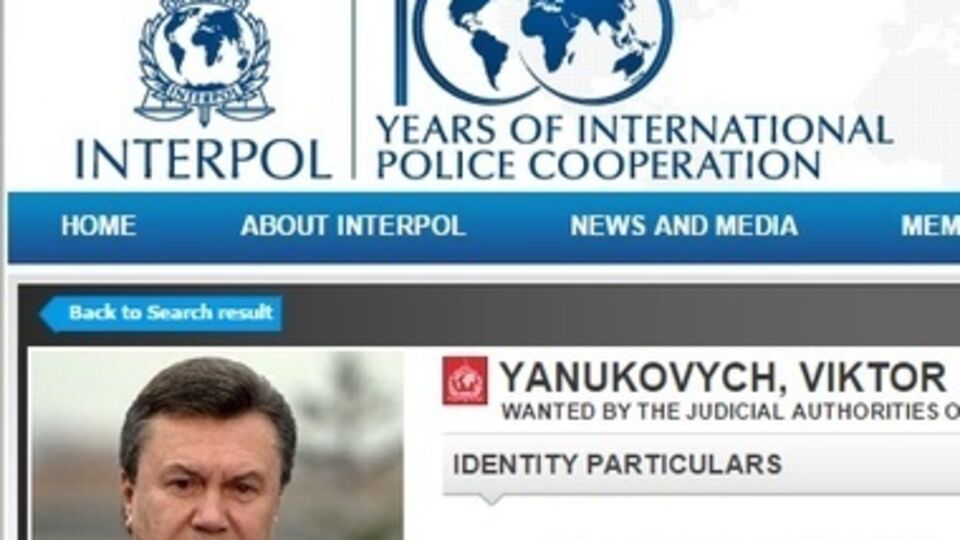 Российский минюст утверждает, что документов на Януковича не получал