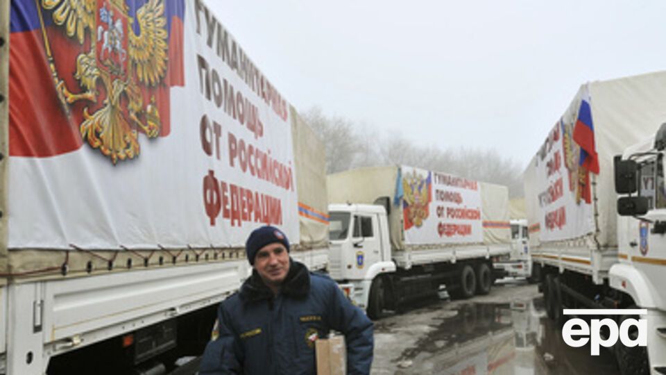 Грузовики въехали на территорию Украины