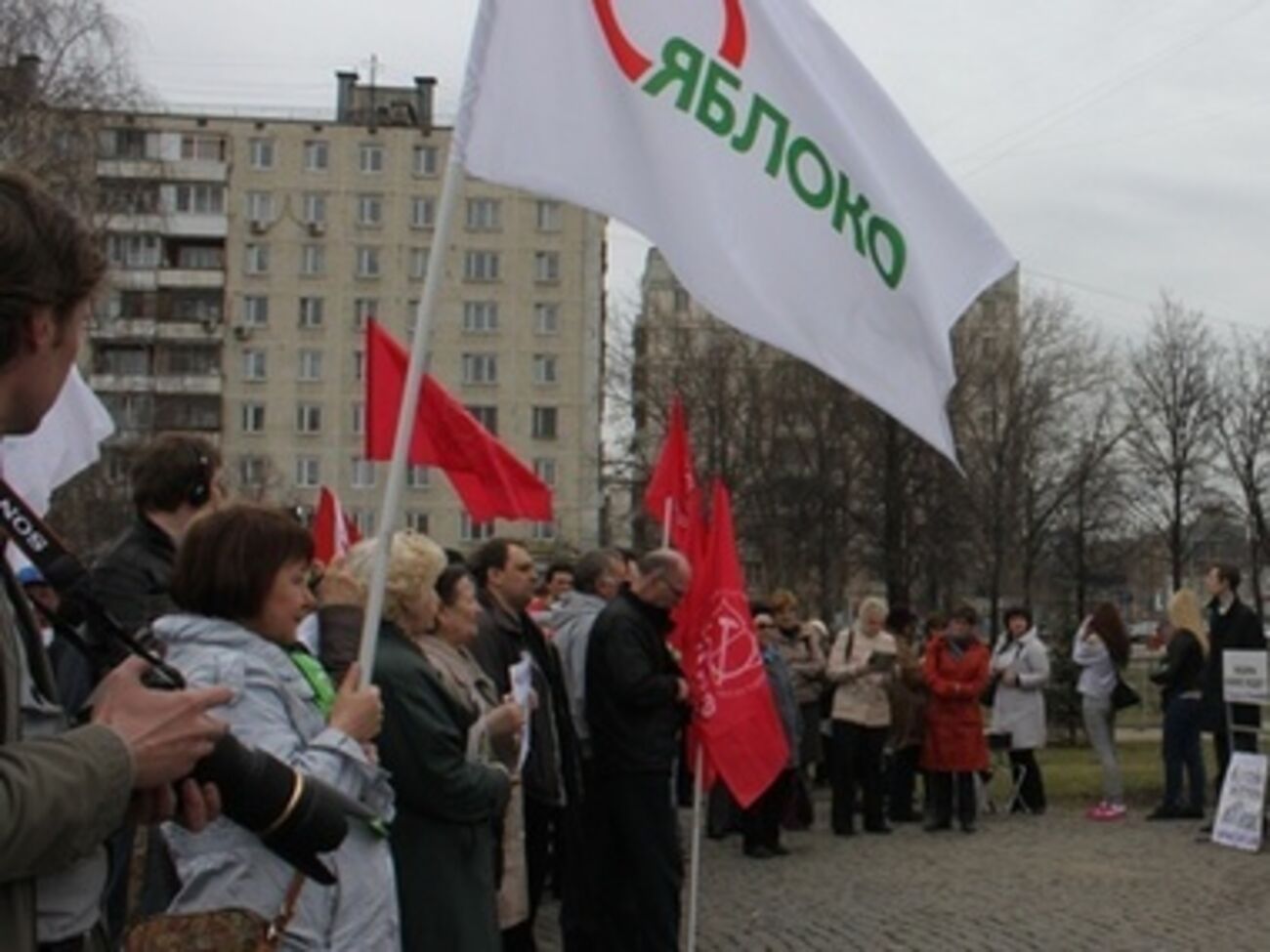 Организатором акции выступила партия "Яблоко"