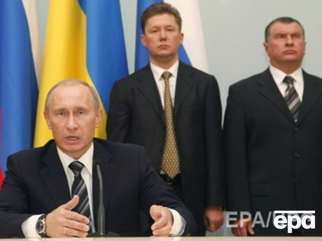 Владимир Путин, Алексей Миллер и Игорь Сечин