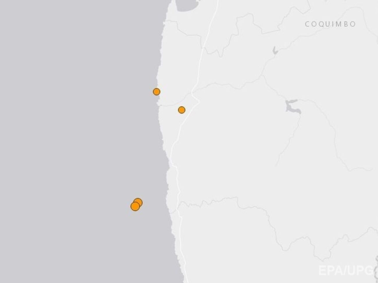 У побережья Чили произошло землетрясение