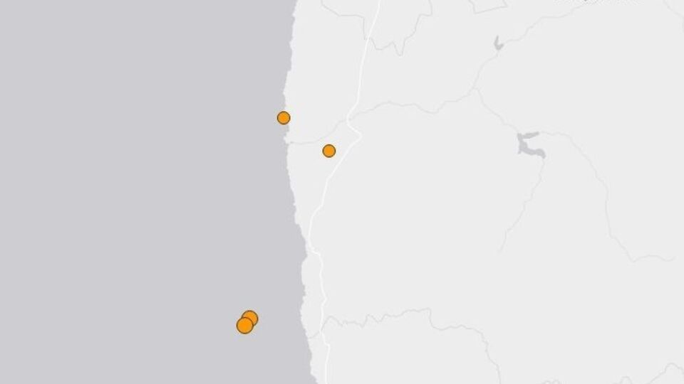 У побережья Чили произошло землетрясение