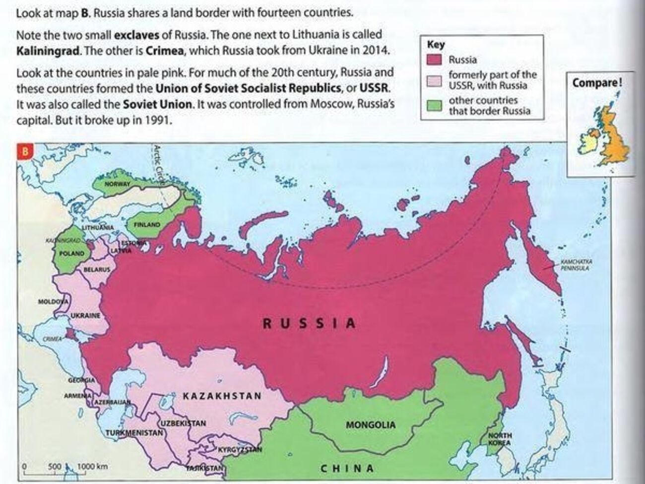На карте в атласе&nbsp;Oxford University Press Крым включен в состав России