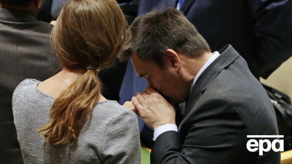 Павел Климкин и Саманта Пауэр в зале Генассамблеи ООН