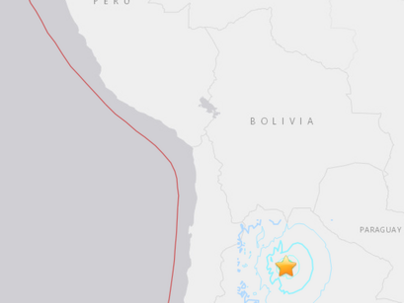 В Аргентине произошло землетрясение магнитудой 5,9
