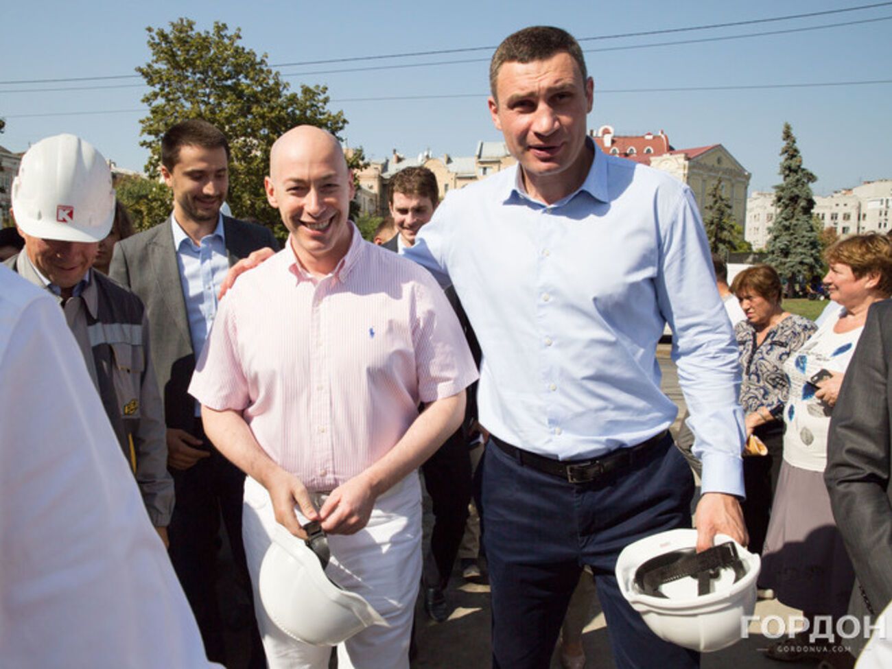 Киевский городской голова Виталий Кличко и депутат Киевсовета Дмитрий Гордон