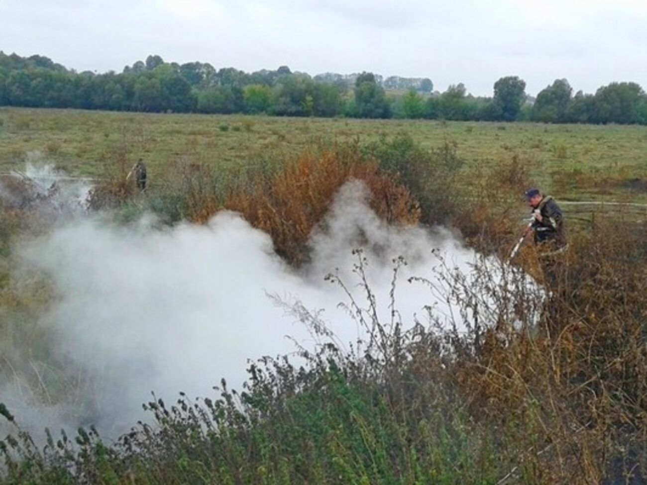 Тлеющие торфяники под Киевом тушат уже неделю, но из-за отсутствия дождей их становится все больше