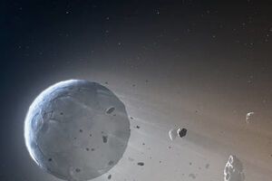 Звезда "пожирает" вращающиеся вокруг нее планеты