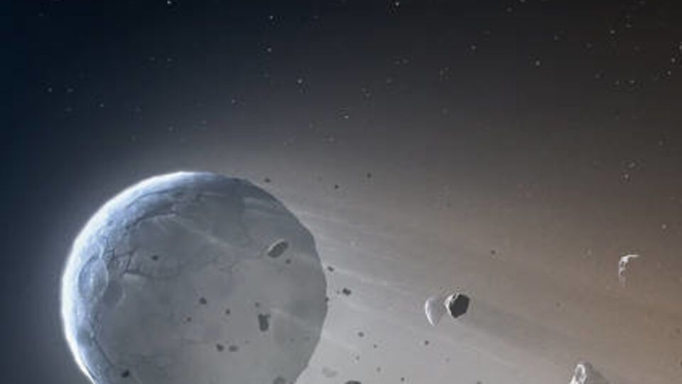 Звезда "пожирает" вращающиеся вокруг нее планеты