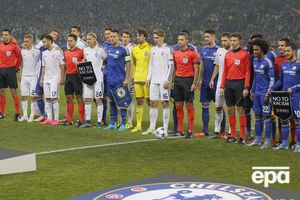 Перед матчем "Динамо" – "Челси" футболисты и судьи приняли участие в акции "Нет расизму"