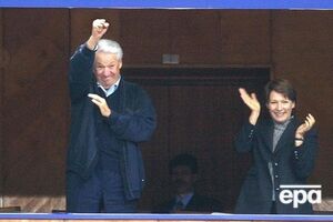 Борис Ельцин и его дочь Татьяна на турнире по теннису, 2002 год