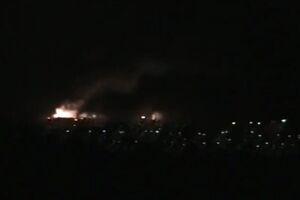 Пожар на армейских складах в Сватово