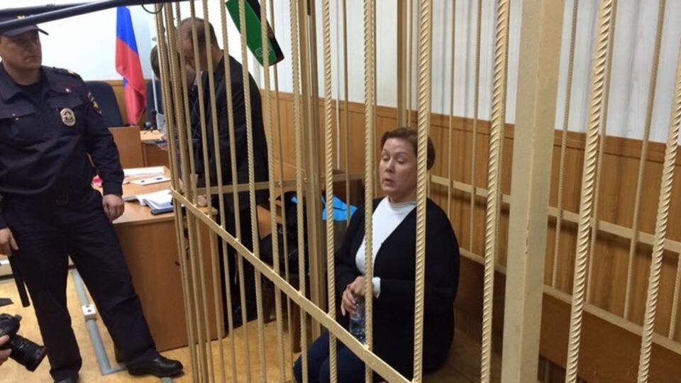 Наталья Шарина во время слушаний в Таганском суде Москвы