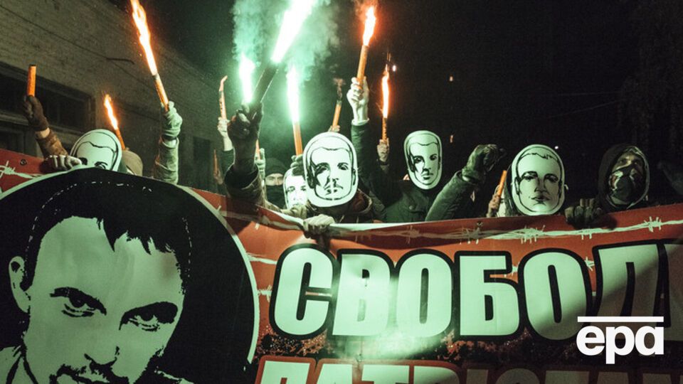 Протесты против ареста проукраинских активистов в Киеве 30 октября