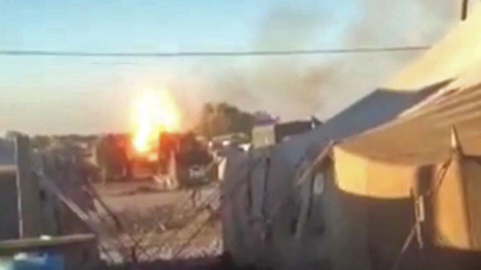 На полигоне загорелся и взорвался танк