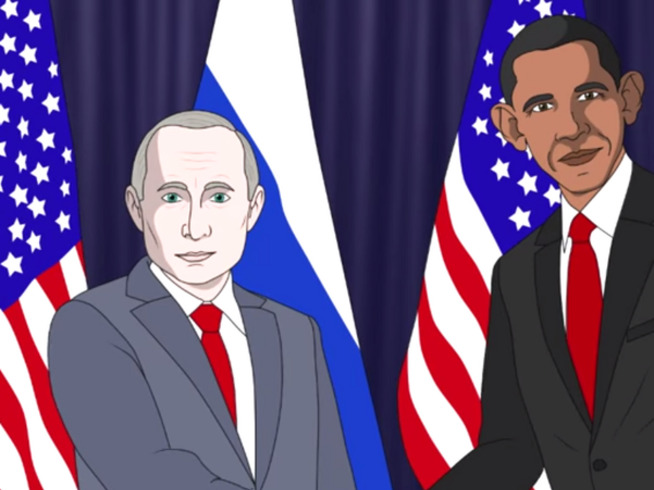 Автор мультика не обошел вниманием встречу Путина и Обамы на Генассамблее ООН