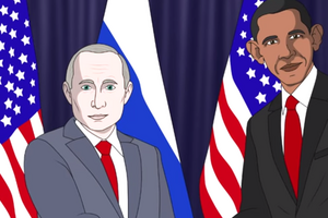 Автор мультика не обошел вниманием встречу Путина и Обамы на Генассамблее ООН