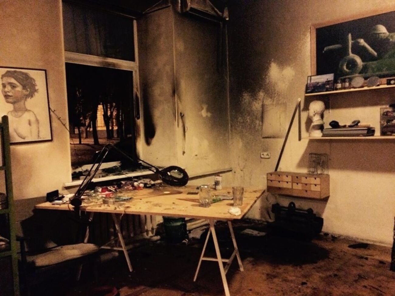 В арт-студии сомневаются, что пожар вызвало "простое хулиганство"