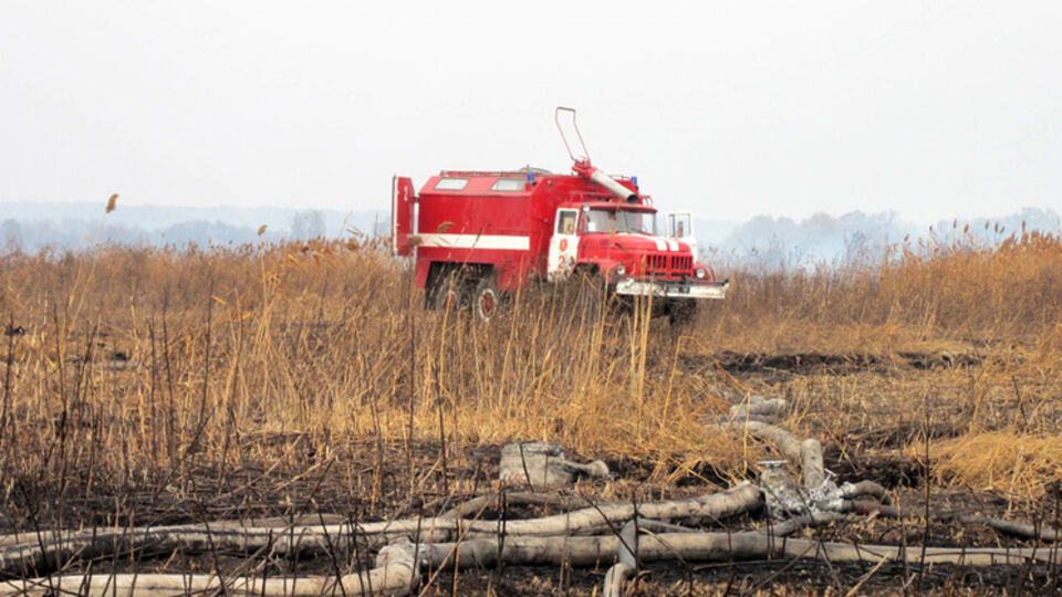 В Полтавской области горят торфяники в четырех районах