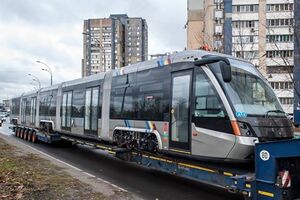 Трамвай T5B64 "Электрон" изготовлен на совместном украинско-германском предприятии "Электронтранс"