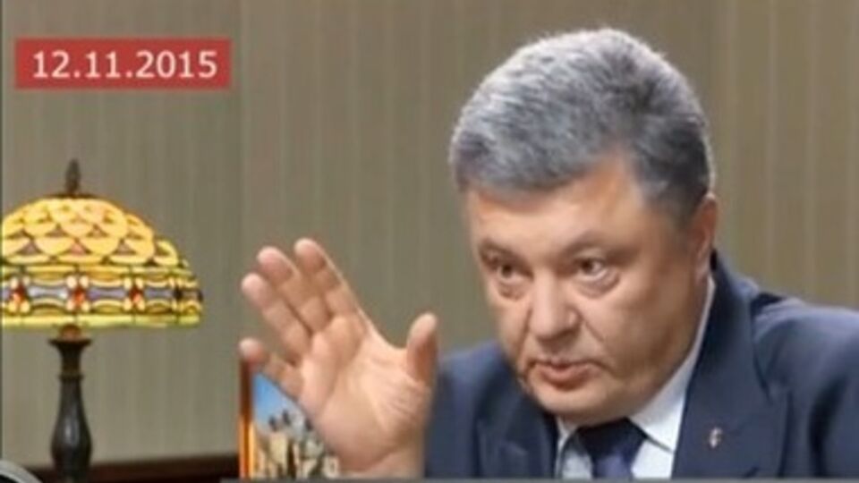 Шустер показал фрагмент интервью Порошенко, которое в течение дня исчезло со всех украинских сайтов. Видео
