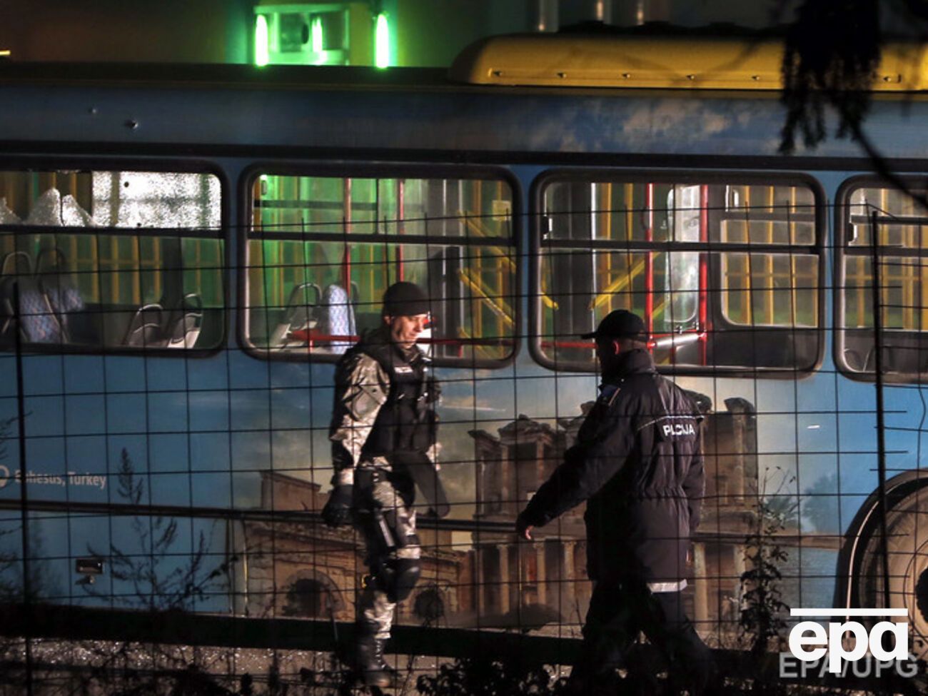 Расстрелянный автобус в Райловаце