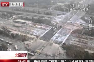 Снос старого и возведение нового моста в Пекине заняли менее двух суток