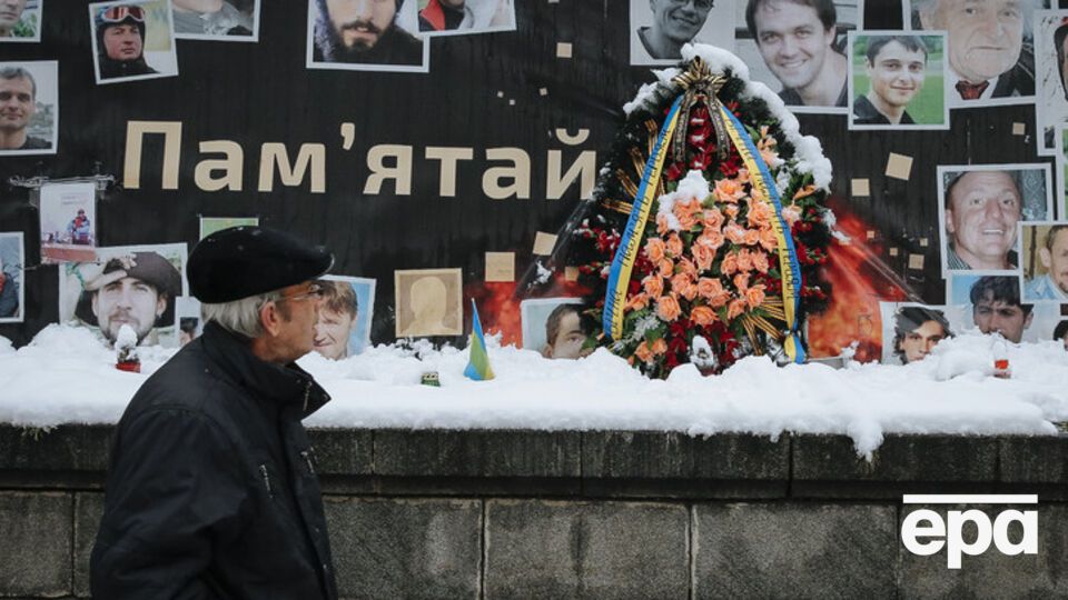 Мемориал Небесной сотни на улице Институтской в Киеве