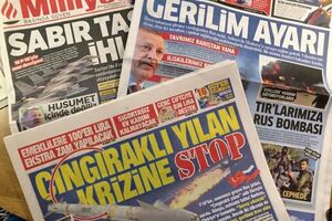 Первые полосы турецких газет