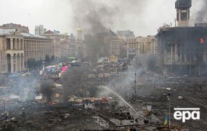 Сгоревший Дом профсоюзов на следующий день после штурма