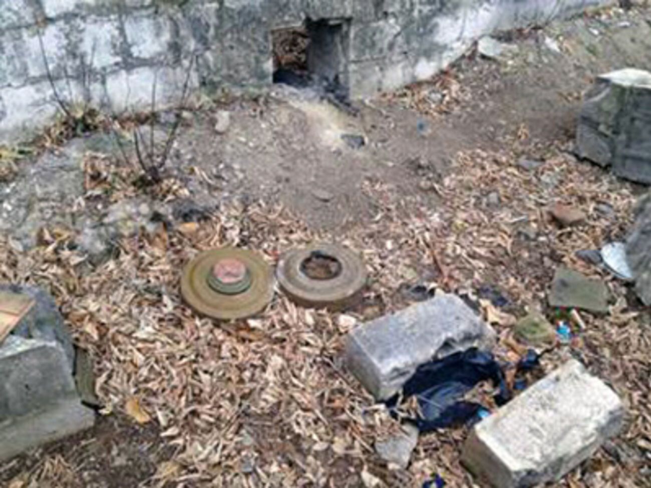 В тайнике были спрятаны противотанковые и противопехотные мины ТМ-62м и МОН-50