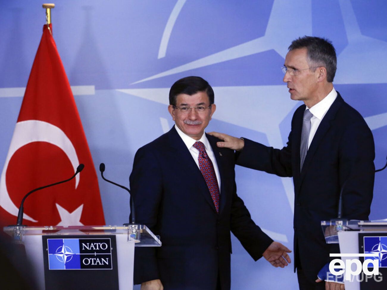 Ахмет Давутоглу на пресс-конференции с Йенсом Столтенбергом:&nbsp;Мы не будем нагнетать напряженность с РФ