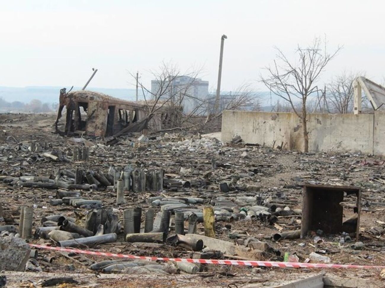 Зона вокруг эпицентра взрыва в Сватово