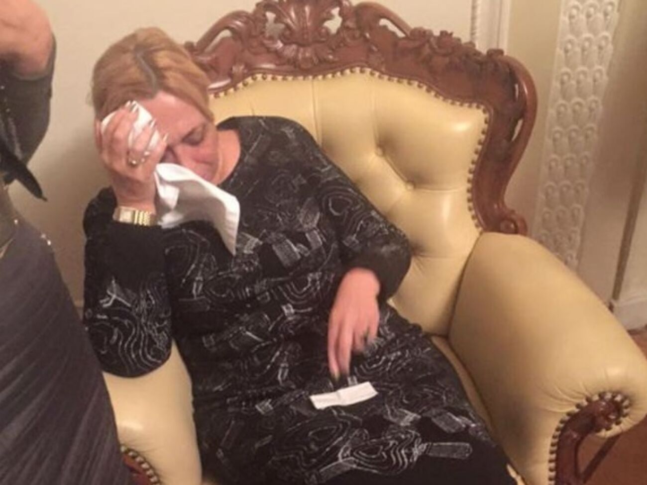 Александра Кужель через несколько минут после инцидента