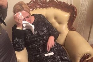 Александра Кужель через несколько минут после инцидента