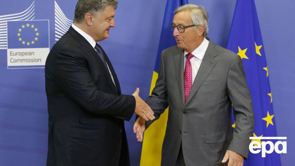 Юнкер написал письмо Порошенко относительно безвизового режима между Украиной и ЕС