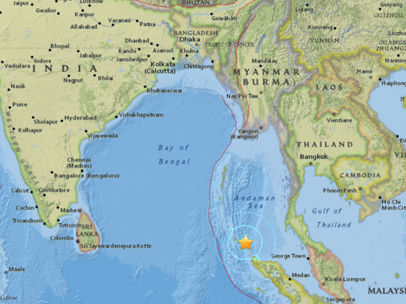 У побережья Суматры произошло 15 землетрясений за день