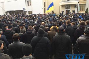 В Киеве прошел митинг милиционеров, недовольных переаттестацией в МВД. Фоторепортаж