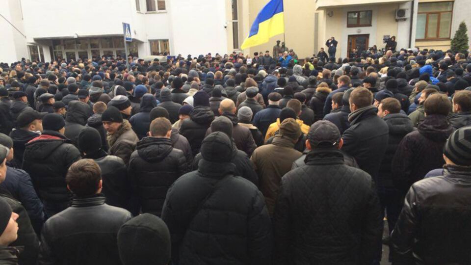 В Киеве прошел митинг милиционеров, недовольных переаттестацией в МВД. Фоторепортаж