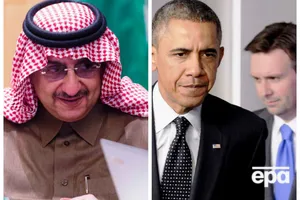 30-летний наследный принц и министр обороны Саудовской Аравии Мохаммед бин Салман (слева), президент США Барак Обама и спикер Белого дома Джош Эрнест