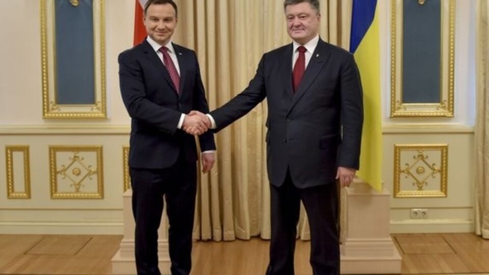 Анджей Дуда и Петр Порошенко во время встречи в Киеве