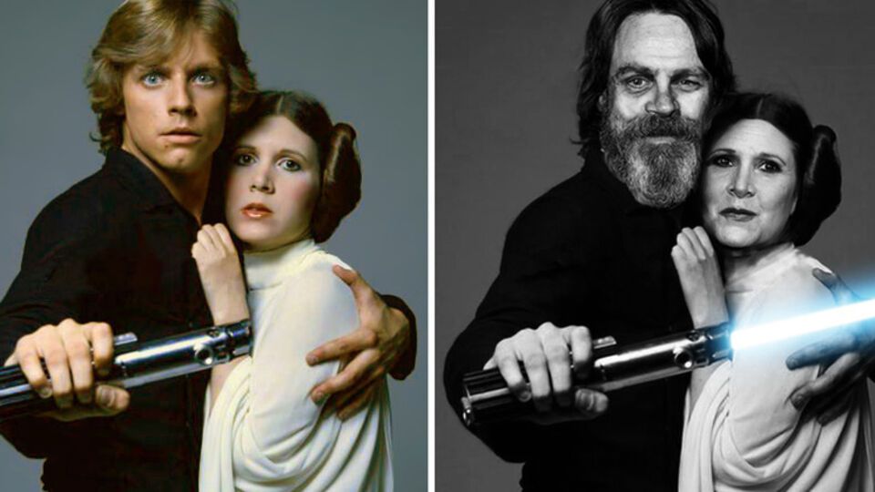Люк Скайфокер и принцесса Лея: Марк Хемилл и Кэрри Фишер