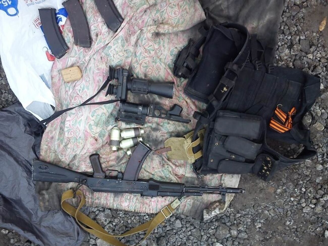 Оружие, найденное у задержанного