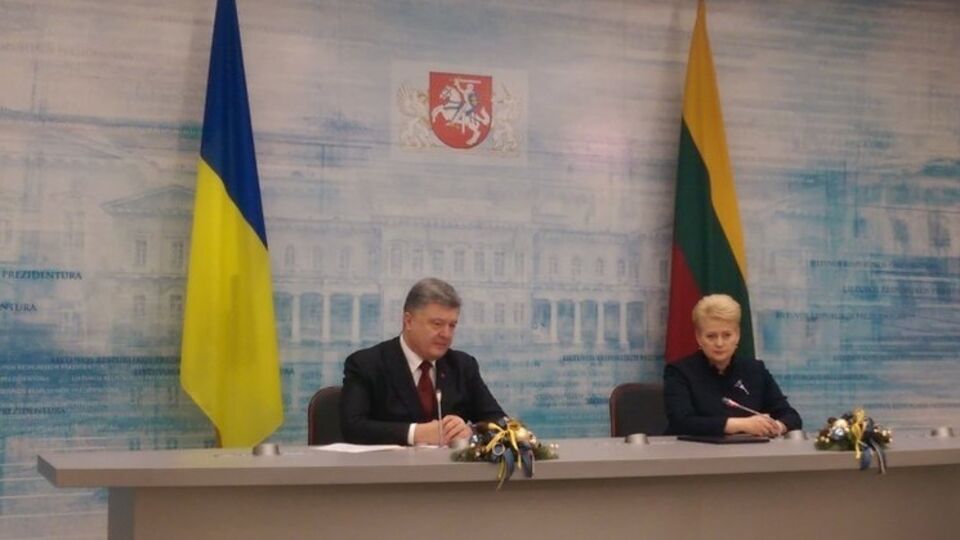 Порошенко на пресс-конференции с Грибаускайте: Украина и ЕС введут зону свободной торговли, невзирая на шантаж РФ