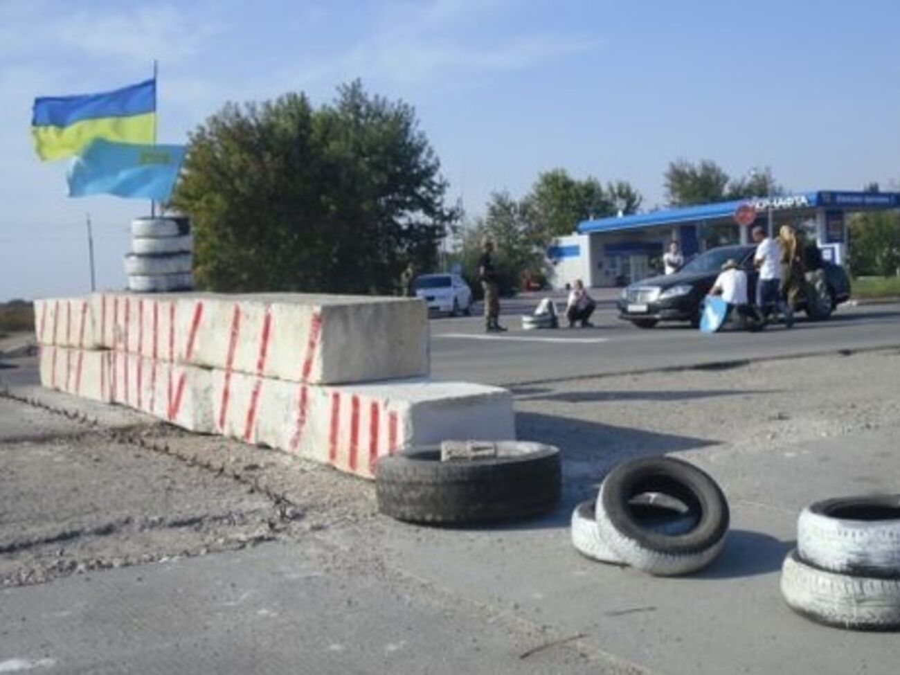 На блокаде Крыма ночью умер боец "Правого сектора"