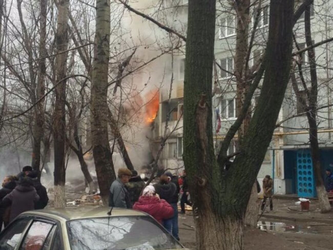 В результате взрыва обрушились конструкции дома